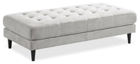  Pouf Metro de 63 po en tissu avec coussin capitonné - neutre