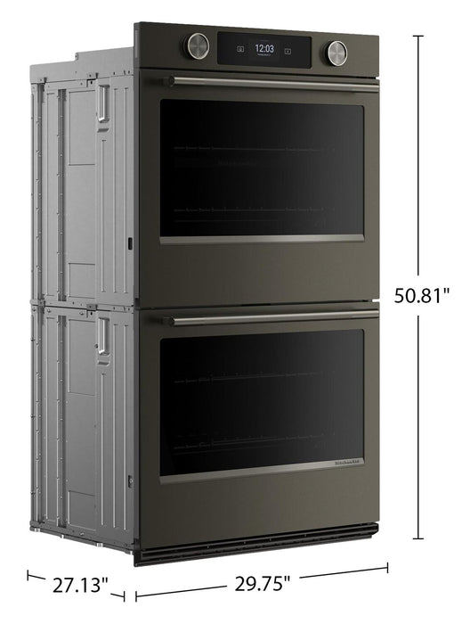 Four mural double intelligent électrique KitchenAid de 30 po - minerai noir - KOED730SBE