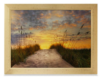  Œuvre d’art encadrée « To the Beach » avec fini lin - 26 po x 34 po