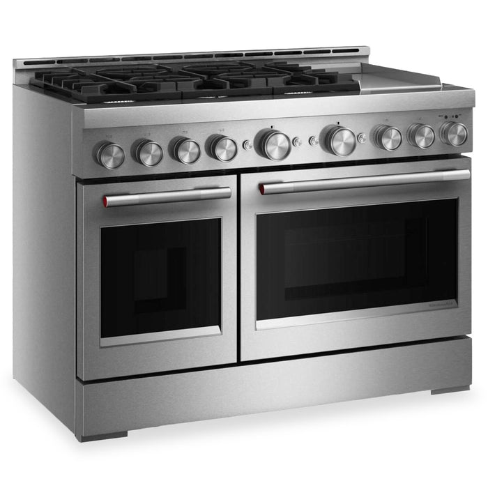 Cuisinière à gaz KitchenAid de 6,3 pi³ de style commercial à 6 brûleurs - acier inoxydable - KFGD948SSS