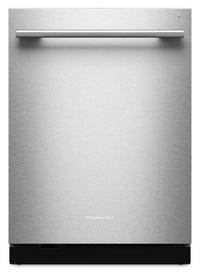  Lave-vaisselle KitchenAid de 24 po et de 44 dBA avec troisième panier 360° Max JetsMC - acier inoxydable avec fini PrintShieldMC - KDTS724SPS