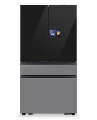  Réfrigérateur BESPOKE Samsung de 29 pi³ et de 36 po à portes françaises avec écran AI Home - RF90F29BECRAA 