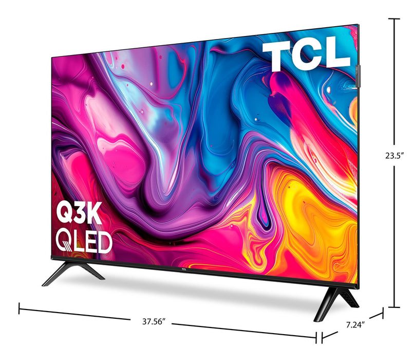 Téléviseur intelligent QLED TCL Q3K Full HD de 43 po avec boîtes quantiques et Google TV (43Q3K)