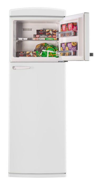Réfrigérateur Classic Rétro d’Unique de 24 po et de 11 pi3 à congélateur supérieur - blanc guimauve - UNQ-310L W TM