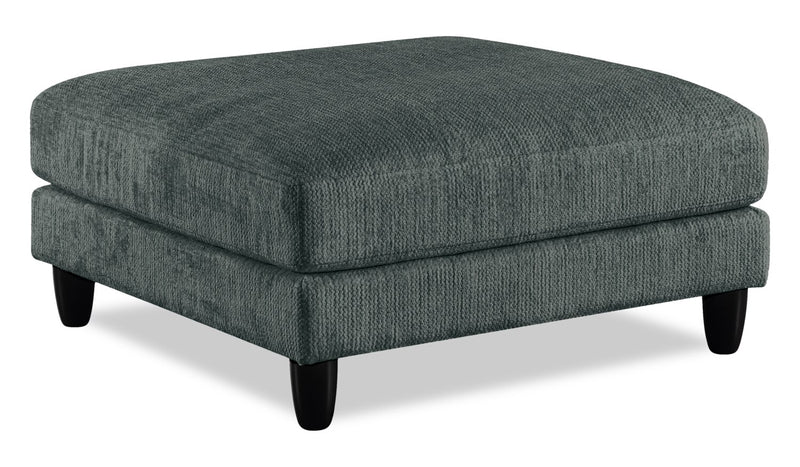 Pouf modulaire Lounge de 40 po en tissu chenille - gris