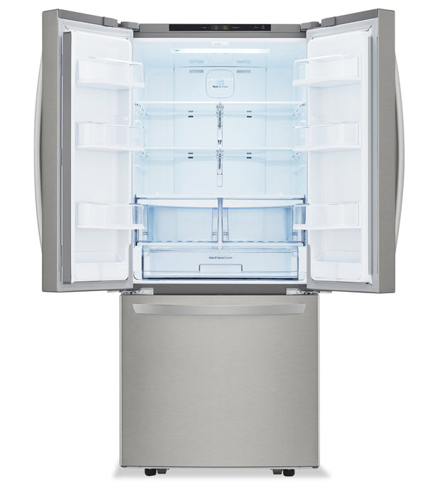 Réfrigérateur LG de 21,8 pi3 et de 30 po de profondeur standard à portes françaises - acier inoxydable - LFCS22520S 