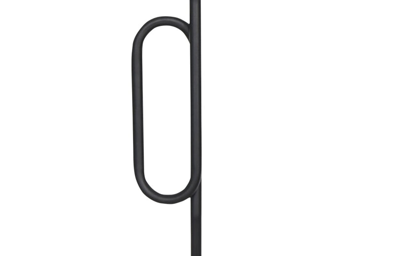 Lampe à pied pour l’intérieur et pour l’extérieur moderne portable Solana de 64 po en métal et en acrylique avec port USB  - noire