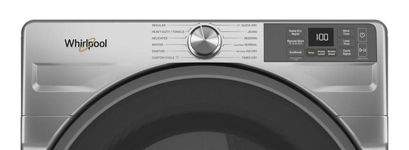 Sécheuse électrique intelligente Whirlpool de 7,4 pi³ avec Wrinkle ShieldMC - argenté radieux - YWED5720RR