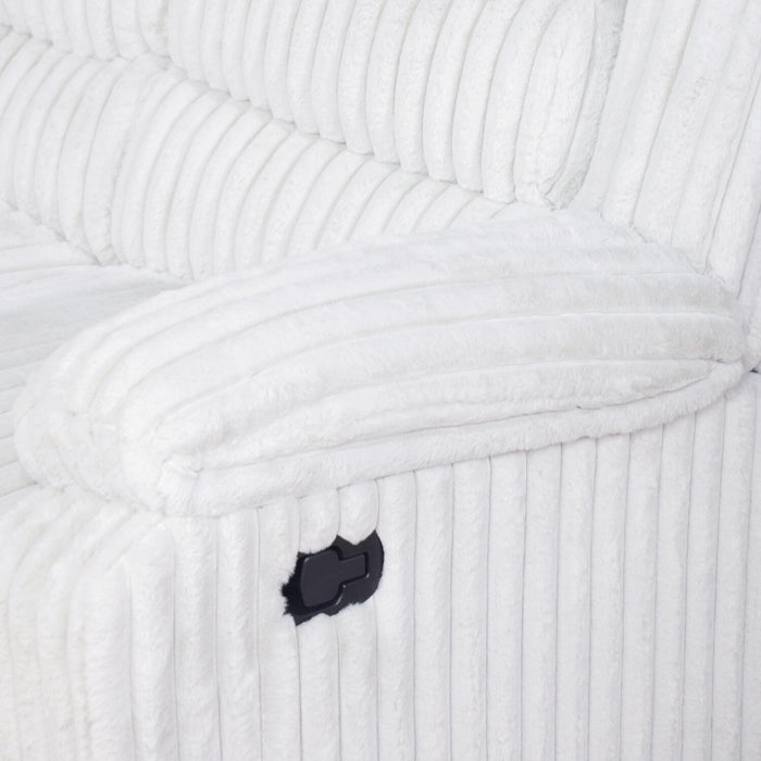 Sofa inclinable Bryson de 82,5 po en tissu de fausse fourrure - gris brume