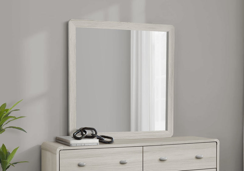 Miroir de commode de chambre à coucher Cami à fixer au meuble ou à suspendre au mur - gris