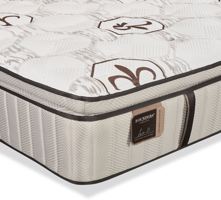Matelas moyen luxueux à plateau-coussin Burnley de Stearns & Foster pour grand lit
