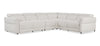 Sofa sectionnel à inclinaison électrique Aspen de Cindy Crawford Home 4 pièces avec fauteuil sans accoudoirs inclinable et port USB -  albâtre