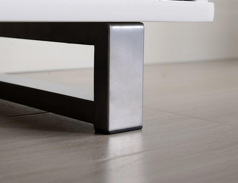Meuble audio-vidéo moderne Ignatius 3 pièces avec foyer électrique et rangement pour téléviseurs jusqu’à 70 po - blanc