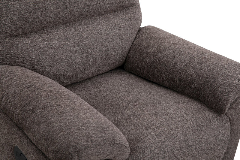 Fauteuil inclinable Jasper de 37 po en tissu de chenille - brun