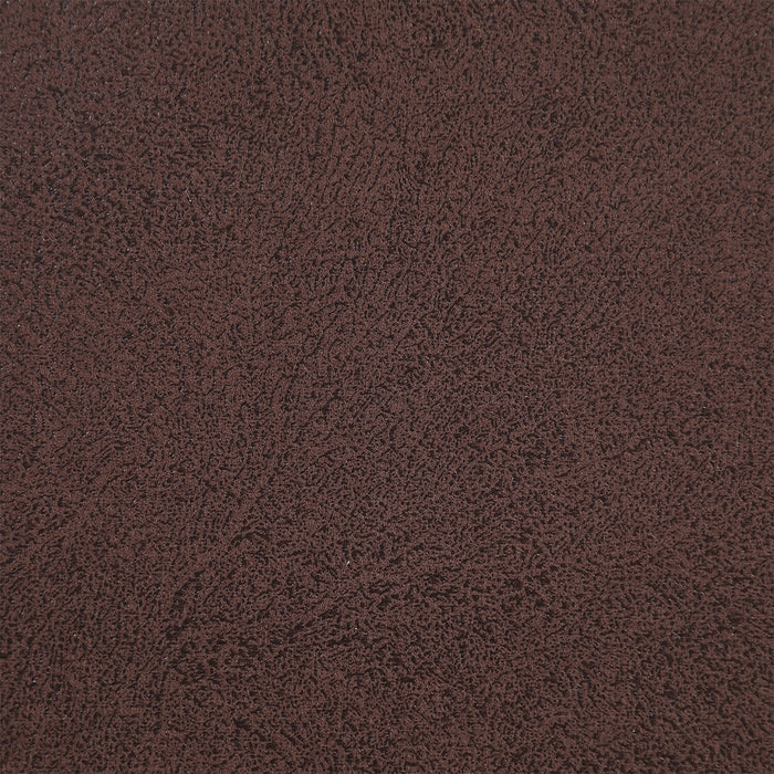 Lit plateforme rembourré Hugo en tissu de cuir végétalien brun avec capitonnage - format très grand lit