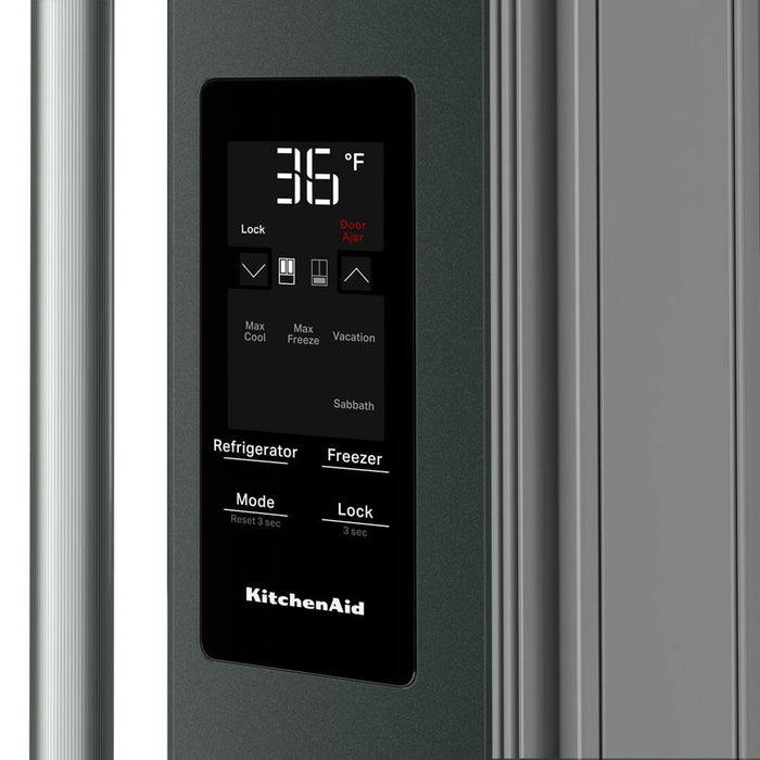 Réfrigérateur KitchenAid de 29 pi3 à portes françaises - genièvre - KRMF436SJP