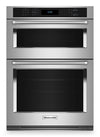 Four mural combiné électrique KitchenAid de 6,4 pi³ et de 30 po avec convection véritable - acier inoxydable avec fini PrintShieldMC - KOEC530PPS