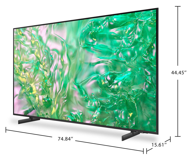 Téléviseur intelligent Samsung UHD 4K de 85 po à 120Hz avec rétroéclairage périphérique, Dynamic Crystal Colour et HDR10+ (UN85DU8000FXZC)