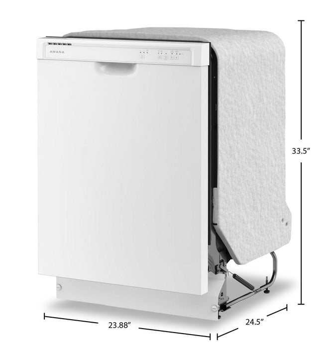 Lave-vaisselle Amana à 59 dBA de 24 po avec commandes à l’avant - blanc - ADFS2524RW