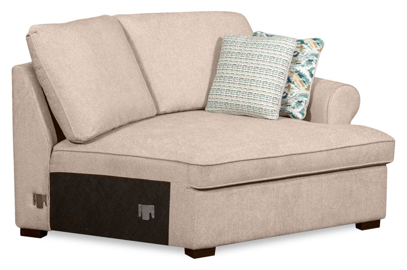 Sofa sectionnel enveloppant de droite Haven de Scott Living 2 pièces en tissu de chenille - taupe