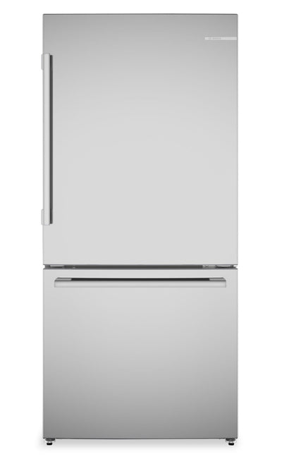 Bosch 100 Series 33" 17.2 Cu. Ft. Counter-Depth 2-Door Refrigerator - Stainless Steel - B33CM10SNS| Réfrigérateur à 2 portes Bosch de série 100 de 17,2 pi3 et de 33 po de profondeur comptoir - acier inoxydable - B33CM10SNS