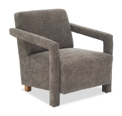 Demi 30" Linen-Look Accent Chair - Brown | Fauteuil d’appoint Demi de 30 po d’apparence lin - brun