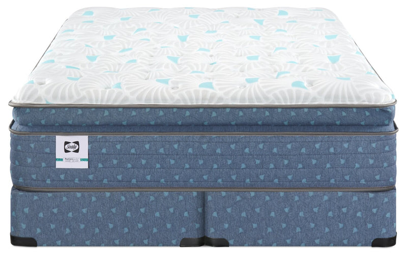 Ensemble Matelas Euro-plateau épais Paradiso Resort Luxury Posturepedic Crown Jewel de Sealy pour très grand lit