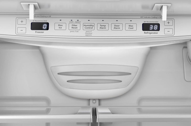 Réfrigérateur Whirlpool de 36 po et de 25,2 pi³ à portes françaises - noir - WRFF3036RB