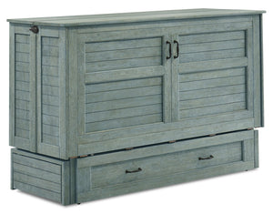Armoire-lit Parker, bleue - format grand lit