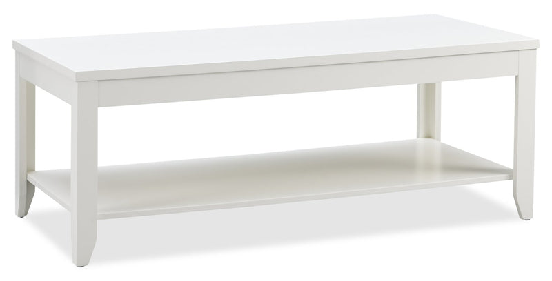Ensemble 3 tables traditionnelles Aspen de 47,3 po (table à café et 2 tables de bout) - blanc