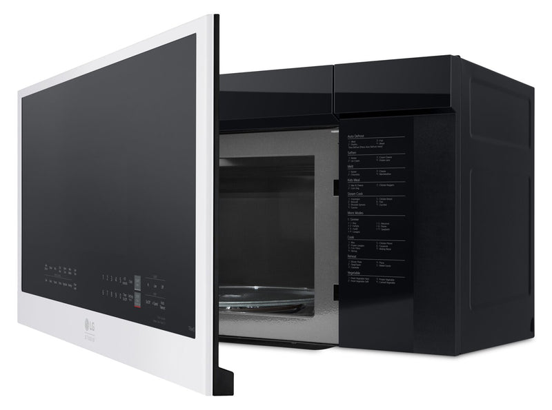 Four à micro-ondes à hotte intégrée intelligent LG de 2 pi3 avec intérieur muni du revêtement EasyCleanMC - essence blanche - MVES2033N