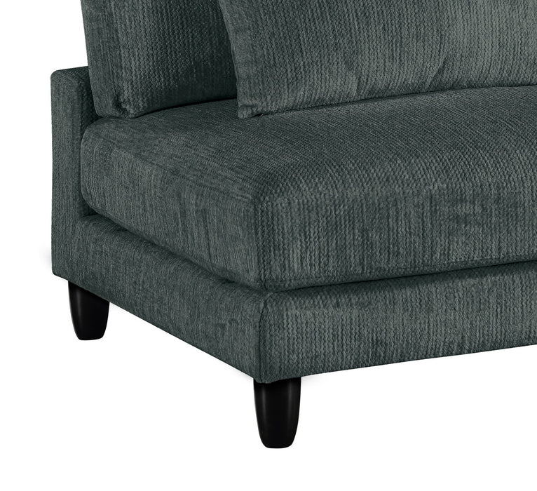 Sofa sectionnel modulaire Lounge 5 pièces en chenille - gris