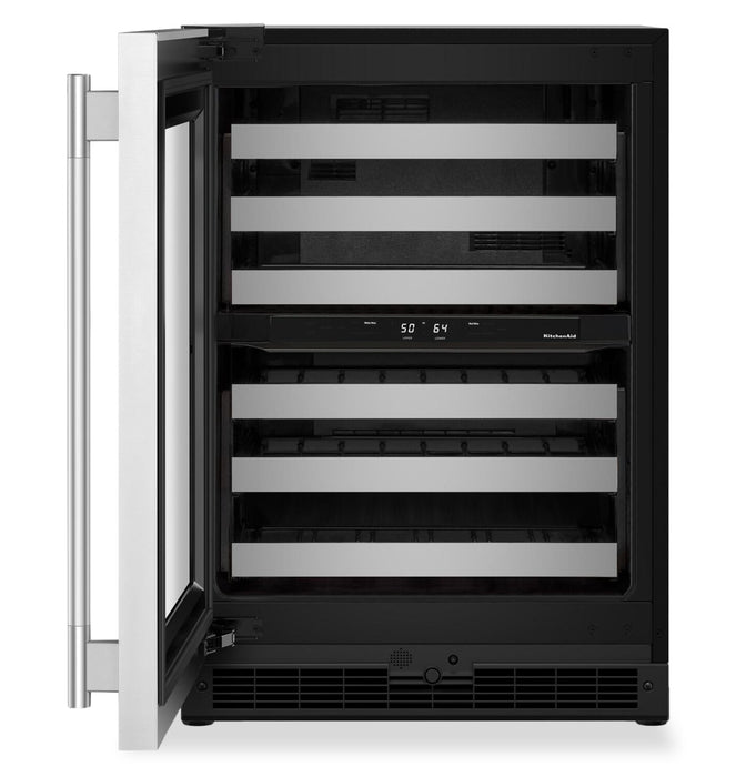 Refroidisseur à vin KitchenAid de 24 po sous le comptoir - acier inoxydable - KUWL324SSB
