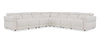 Sofa sectionnel à inclinaison électrique Aspen de Cindy Crawford Home 5 pièces avec appuie-têtes électriques et port USB - albâtre