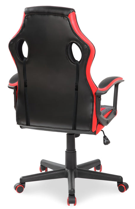 Fauteuil de jeu ergonomique Velocity de 24 po - noir et rouge