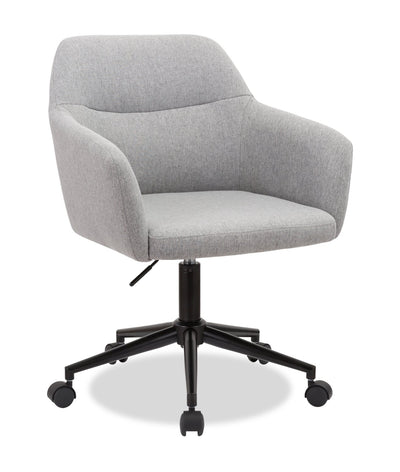 Stevie 23" Swivel Office Chair with Adjustable Height – Grey  | Chaise de bureau pivotante Stevie de 23 po à hauteur réglable - grise