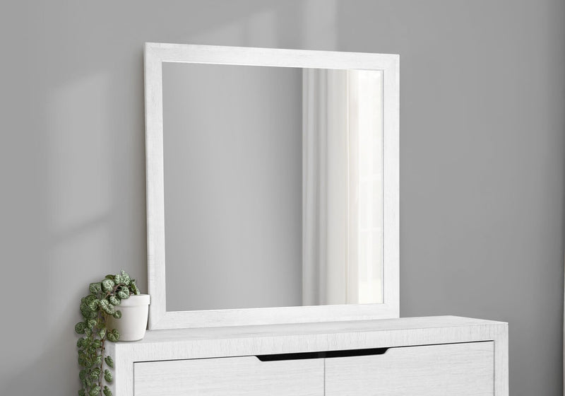 Miroir de commode de chambre à coucher Elite à fixer au meuble ou à suspendre au mur - blanc
