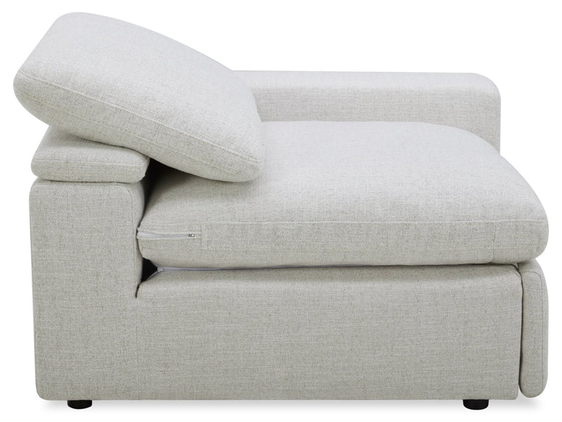 Sofa sectionnel à inclinaison électrique modulaire Sky 8 pièces en tissu avec coussins amovibles en duvet et plumes - blé Nathan