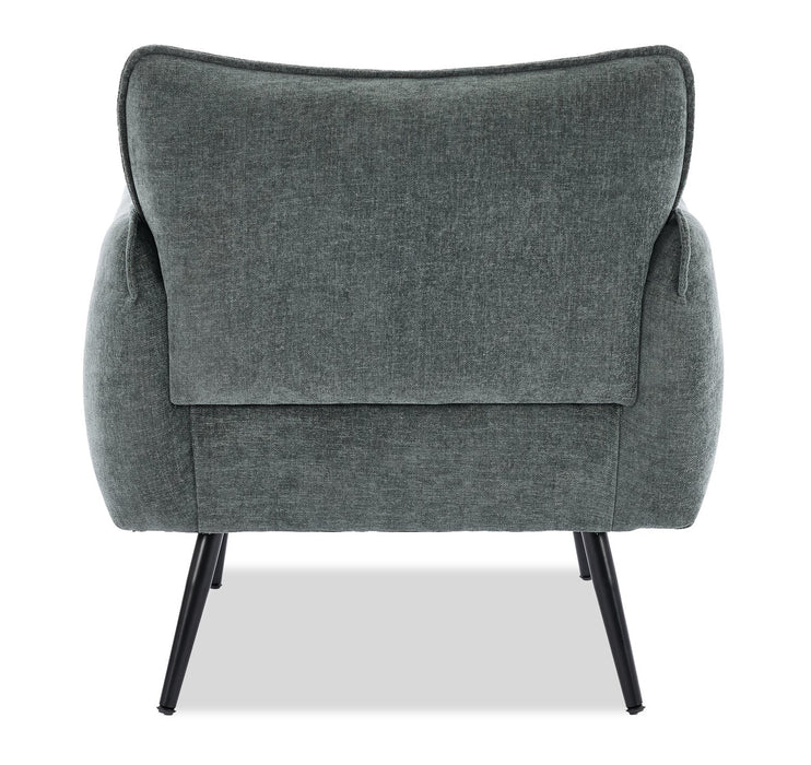 Fauteuil d’appoint Arlo de 29,5 po en tissu d’apparence lin - vert