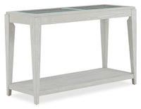  Table de salon Vida 47,5 po en bois massif avec tablette - sable 
