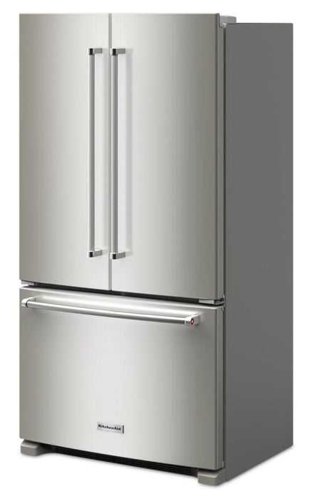 Réfrigérateur KitchenAid de 36 po et de 20 pi3 de profondeur comptoir à portes françaises - acier inoxydable - KRFC136RPS