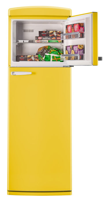 Réfrigérateur Classic Rétro d’Unique de 24 po et de 11 pi3 à congélateur supérieur - jaune canari - UNQ-310L Y TM