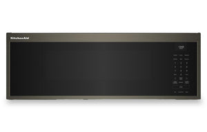 Four à micro-ondes à hotte intégrée intelligent à profil bas KitchenAid de 1,1 pi3 - acier inoxydable noir - YKMML550RBS