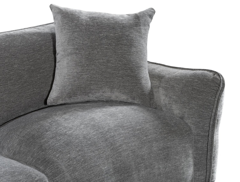 Sofa sectionnel Reflect 3 pièces en tissu de chenille avec coussins de dossier réversibles - gris