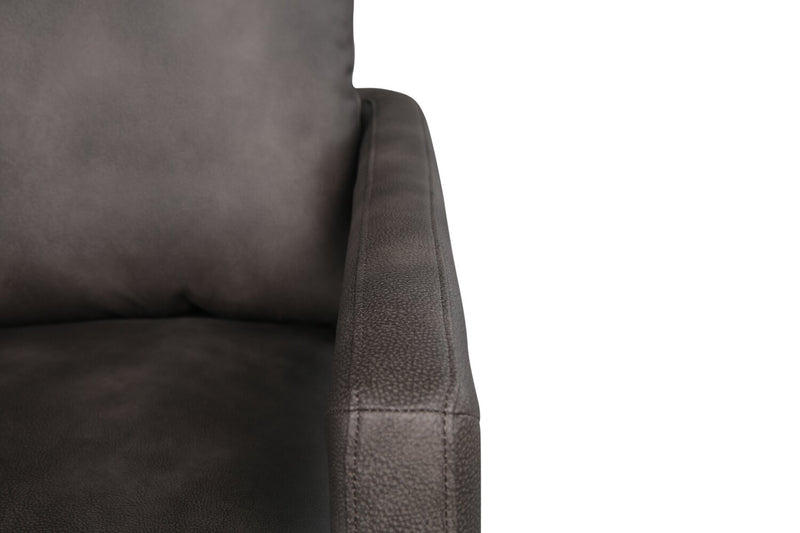 Fauteuil d’appoint pivotant Ever de 28 po en tissu d’apparence cuir - brun foncé 