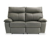 Causeuse inclinable Matteo de 64 po en cuir véritable - gris Aviarah