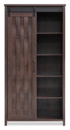 Armoire décorative de rangement Sienna de 33,5 po avec porte coulissante - chêne foncé
