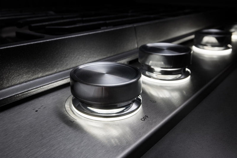 Surface de cuisson à gaz sur métal KitchenAid avec grille pour wok intégrée - acier inoxydable - KCGK736SSS
