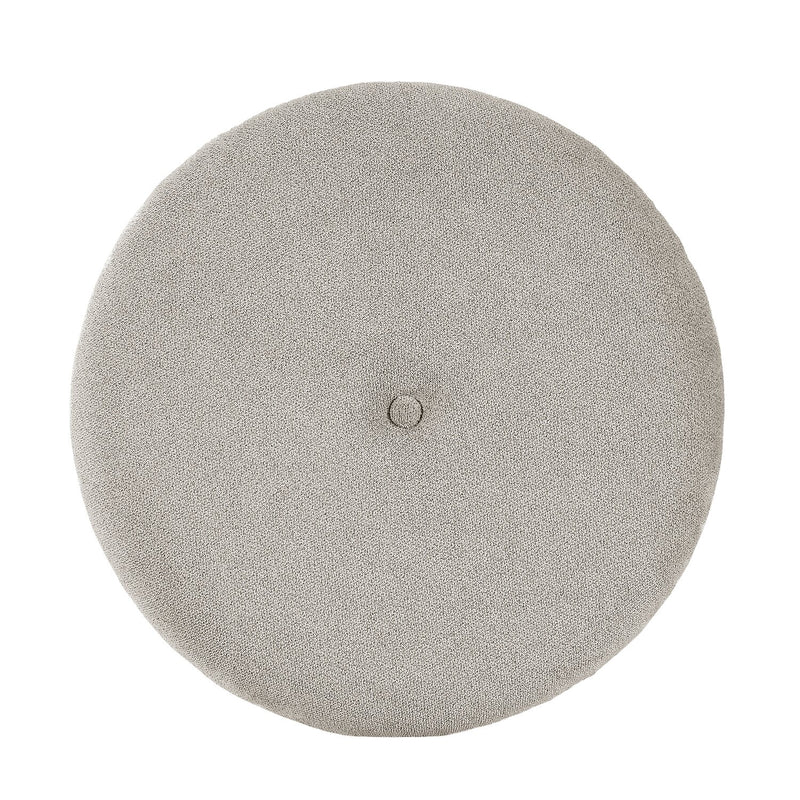 Pouf de rangement rond Winnipeg de 17,5 po en tissu - gris - Brick