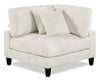 Fauteuil en coin modulaire Lounge de 40 po en tissu chenille - beige